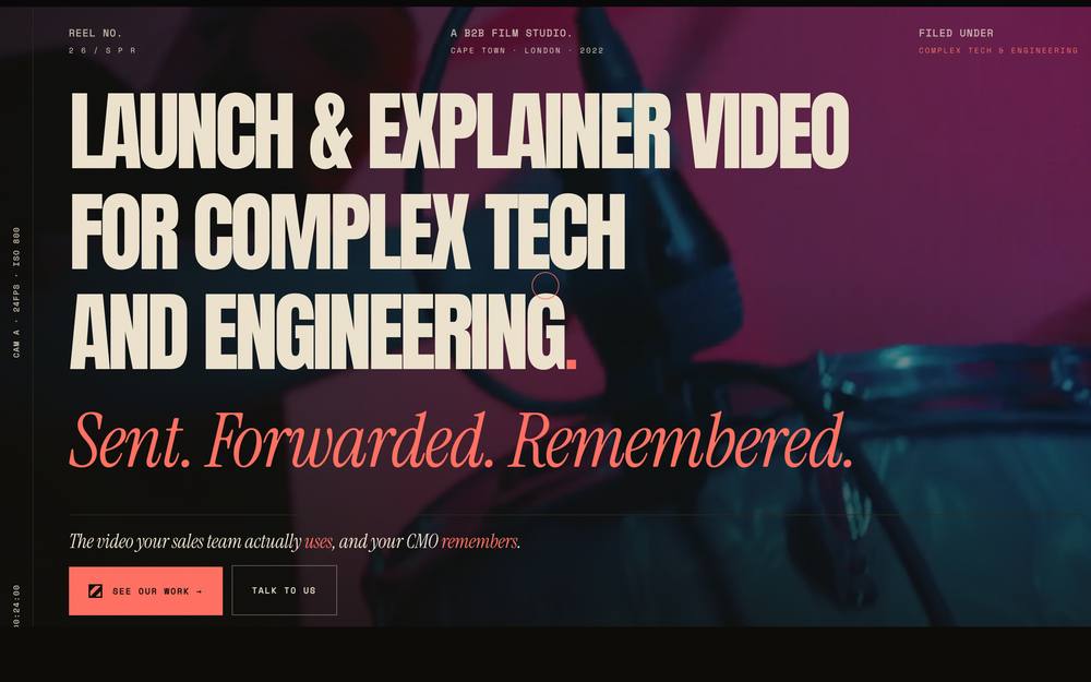 Black Camel Agency I B2B Video Production website preview
