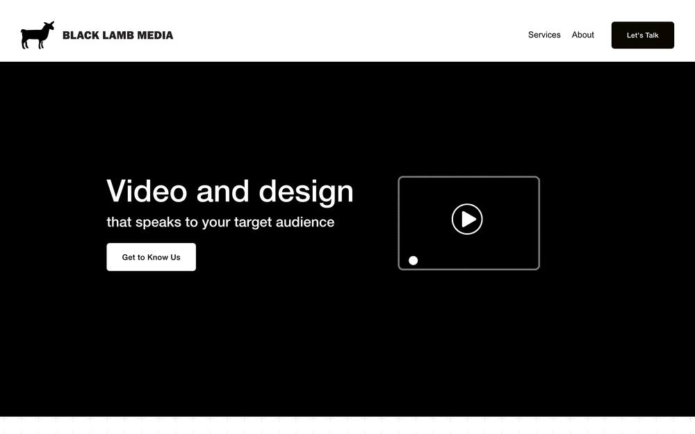 Black Lamb Media, LLC. website preview