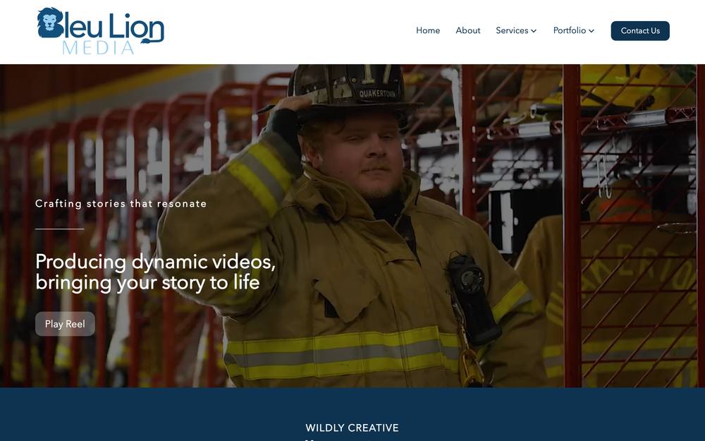 Bleu Lion Media website preview