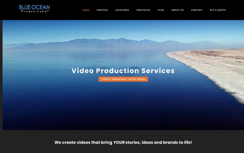 Blue Ocean Productions website preview