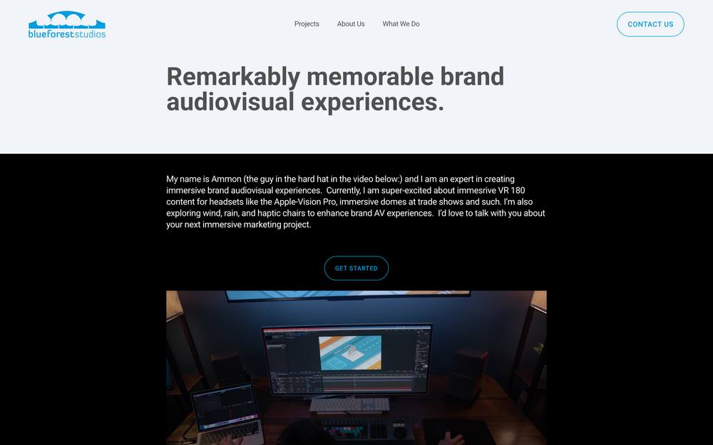 Blueforest Studios website preview