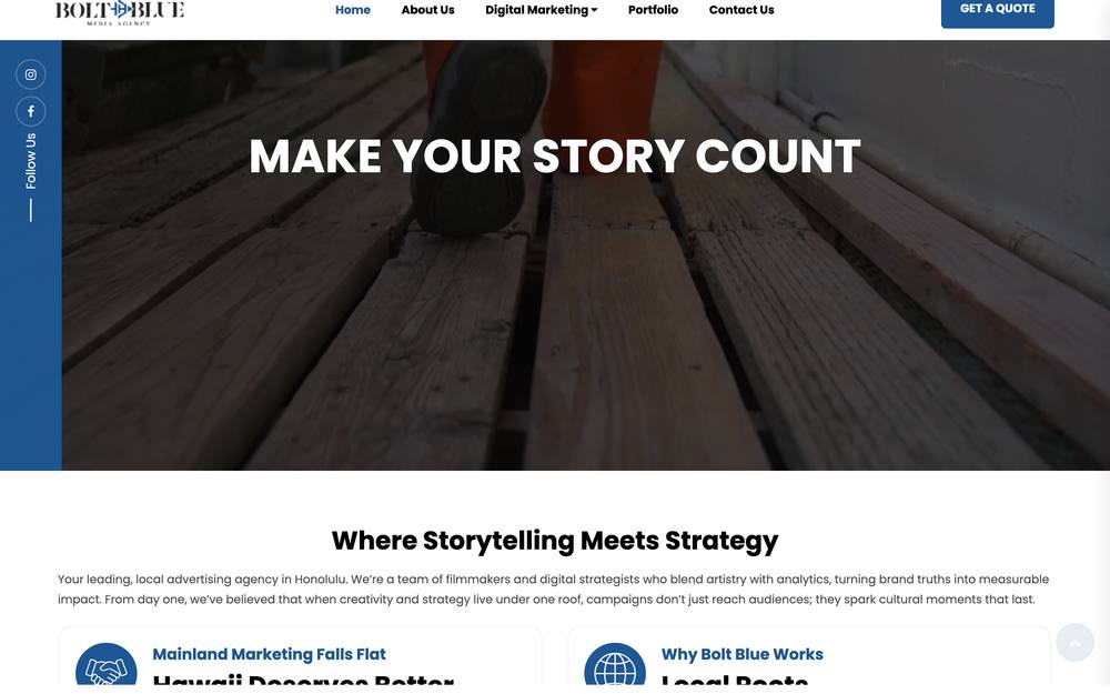 Bolt Blue Media LLC website preview