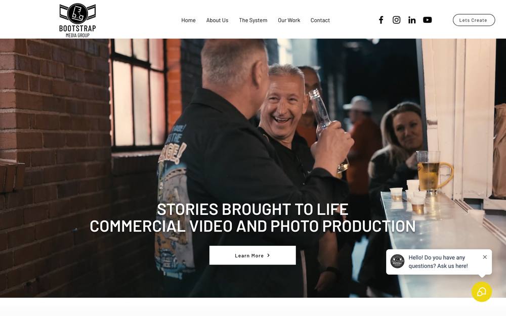 Bootstrap Media Group website preview