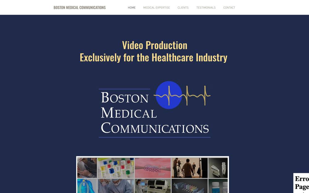 Boston Medical Communications website preview