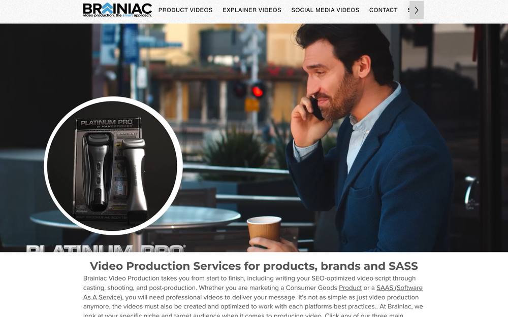 Brainiac (Commercials - Video Advertising) website preview