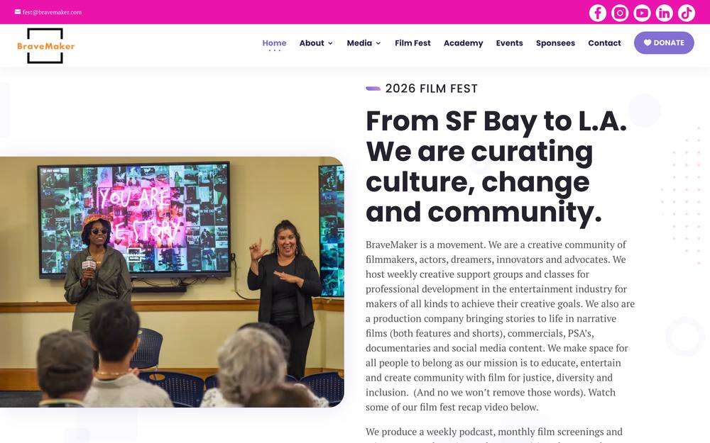 BraveMaker website preview