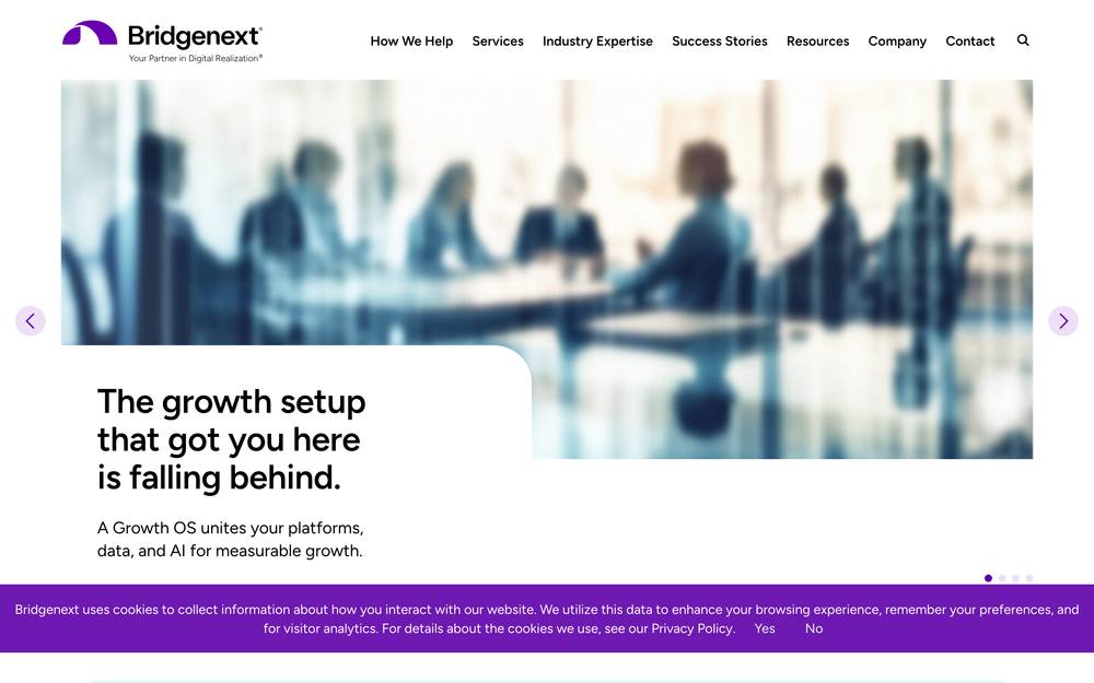 Bridgenext website preview