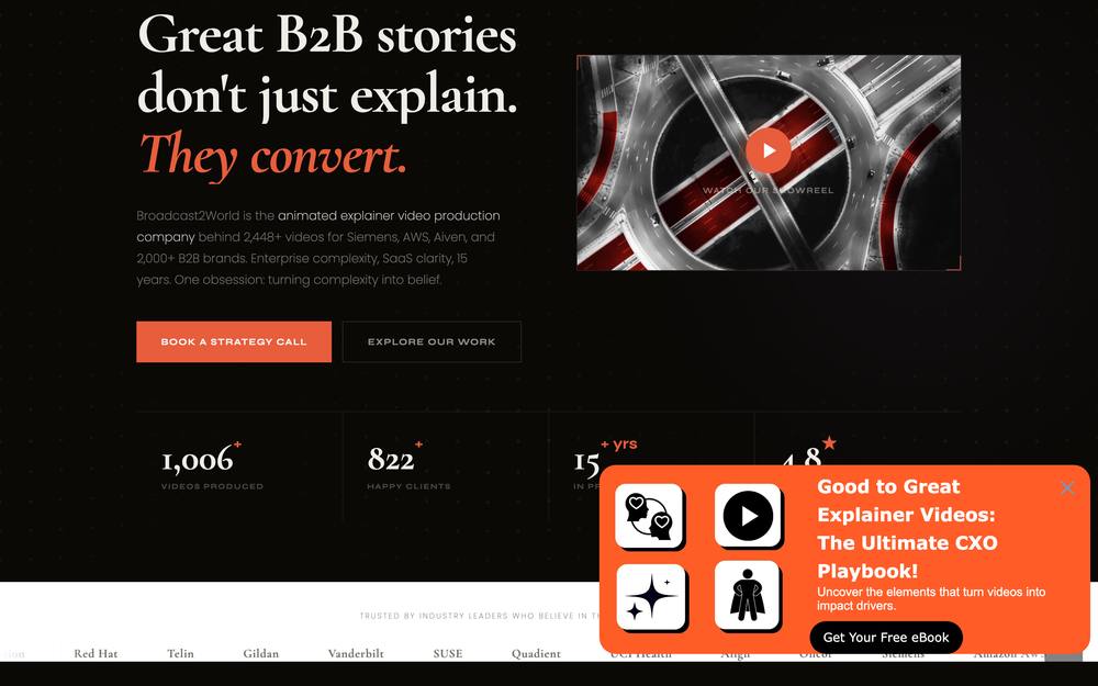 Broadcast2World website preview