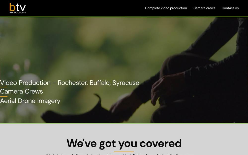 btv Productions website preview