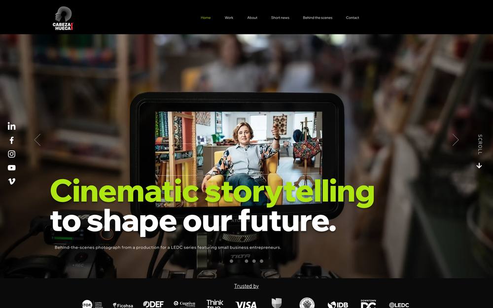 Cabezahueca Films website preview