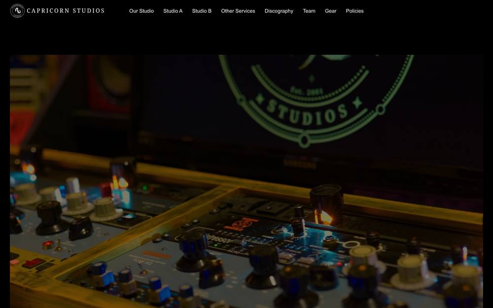 Capricorn Studios website preview