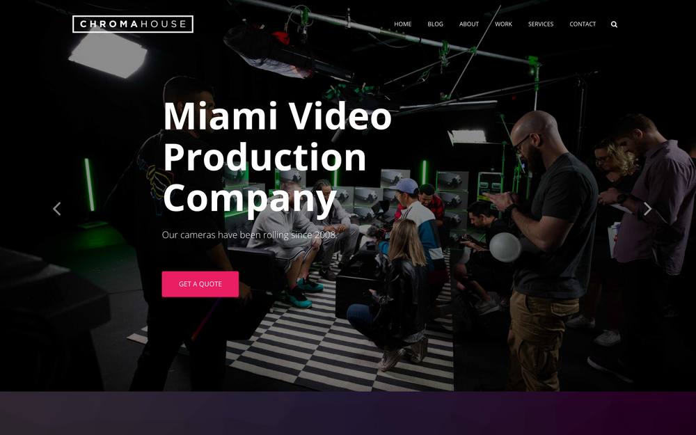 Chroma House - Miami Video Production Company website preview