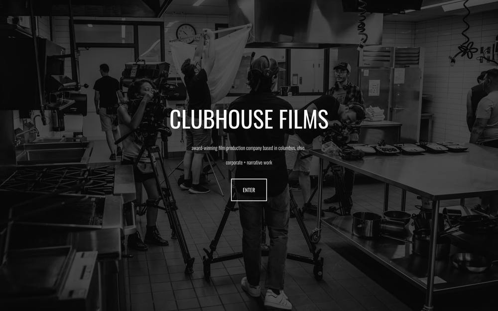 Clubhouse Films website preview