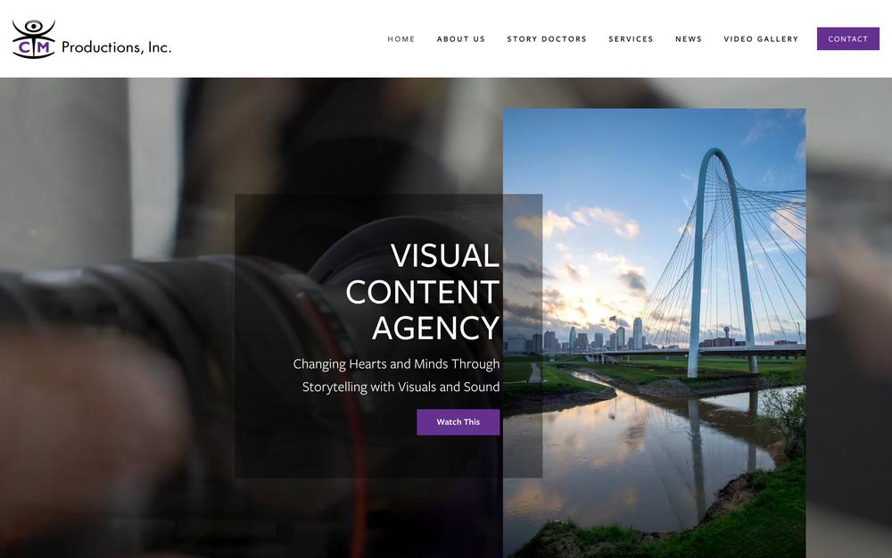 CM Productions, Inc. website preview