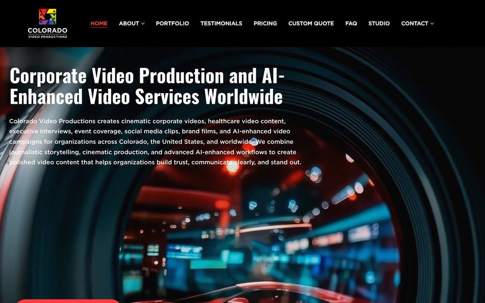 Colorado Video Productions website preview