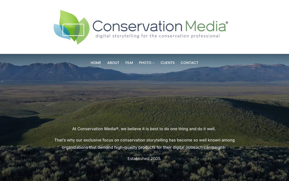 Conservation Media® website preview