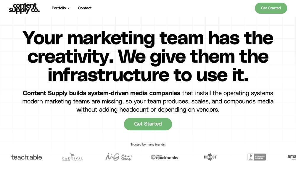 Content Supply website preview