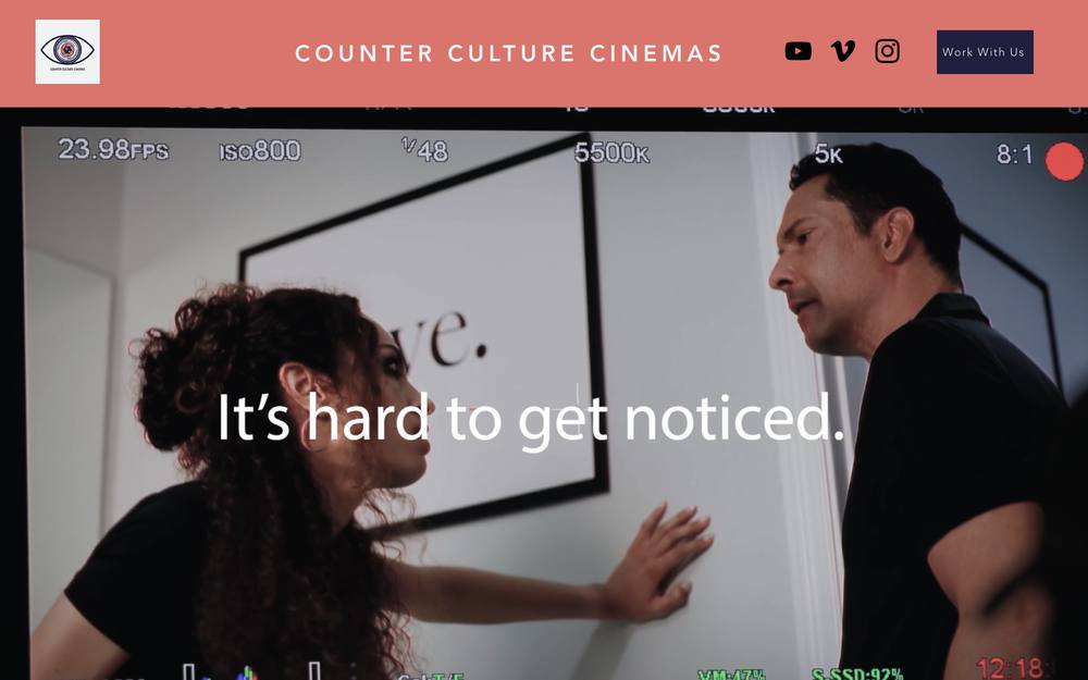 Counter Culture Cinemas website preview