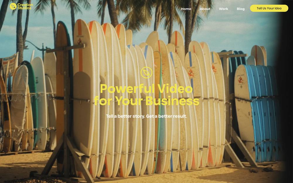 Creation Studios website preview