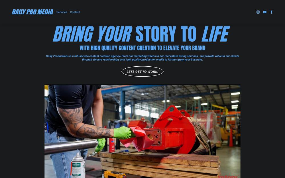 Daily Productions Media website preview