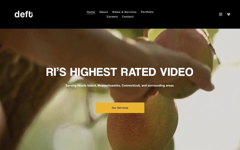 Deft Film website preview