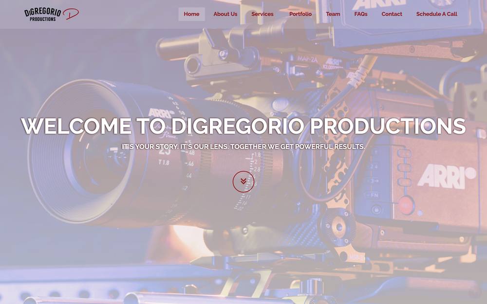 DiGregorio Productions website preview