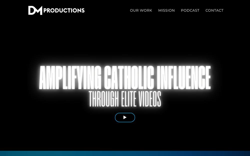 DM Productions - Catholic Video Production website preview