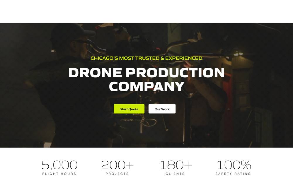 Drone Media Chicago website preview