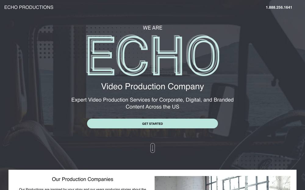 Echo Production Companies website preview