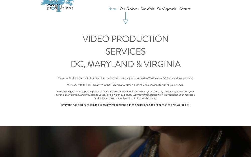 Everyday Productions, LLC website preview
