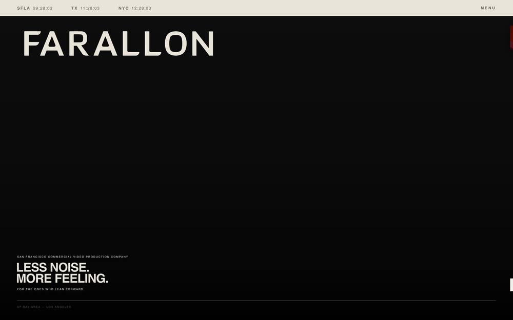 Farallon Films website preview