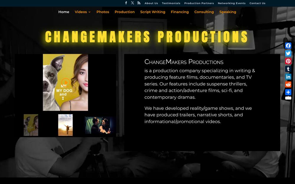 Film and TV Connection website preview