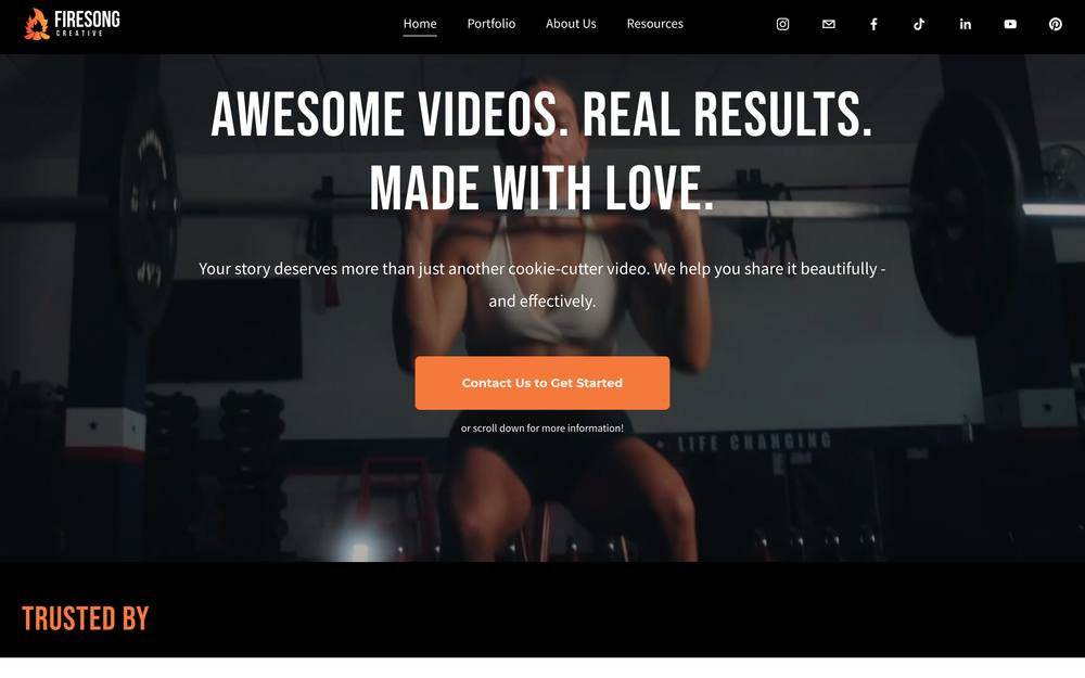 Firesong Creative website preview