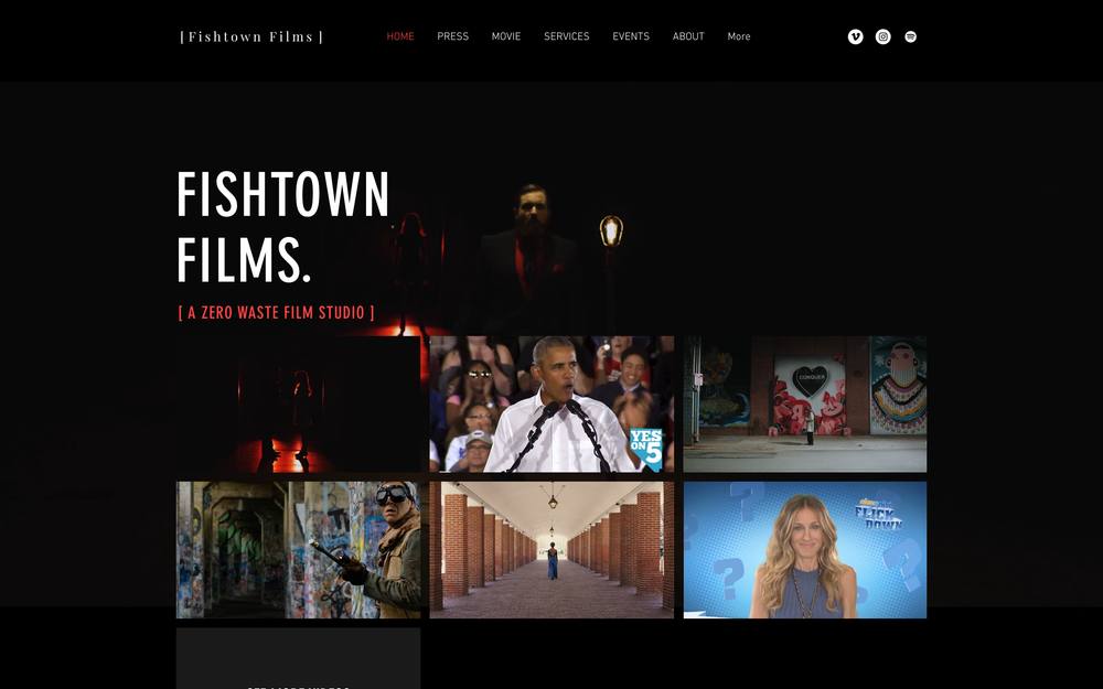 Fishtown Films website preview