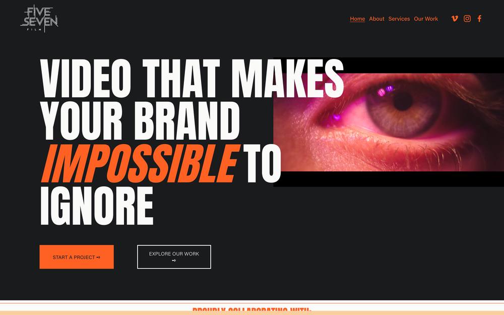 Five Seven Film website preview
