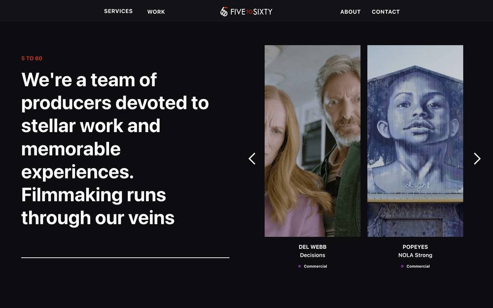Five to Sixty website preview