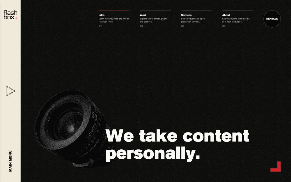 FlashBox Films and Rentals website preview