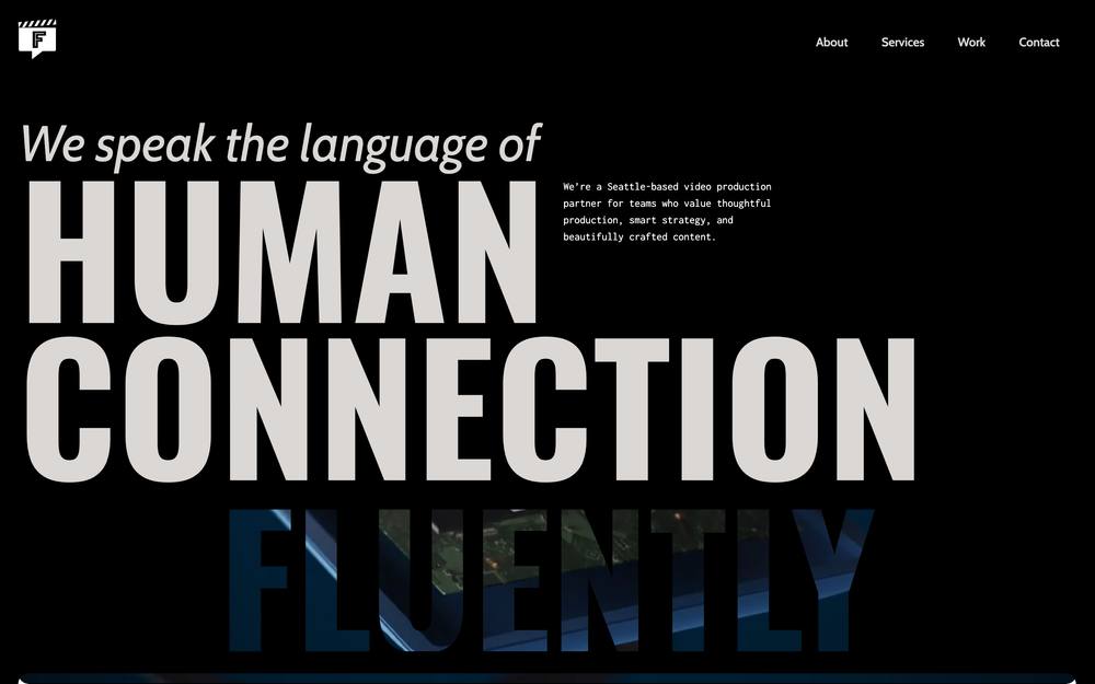 Fluency Films website preview