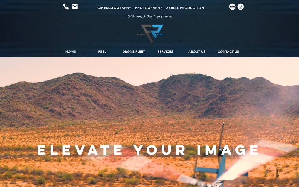 Flying Robot website preview