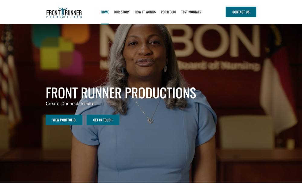 Front Runner Productions website preview