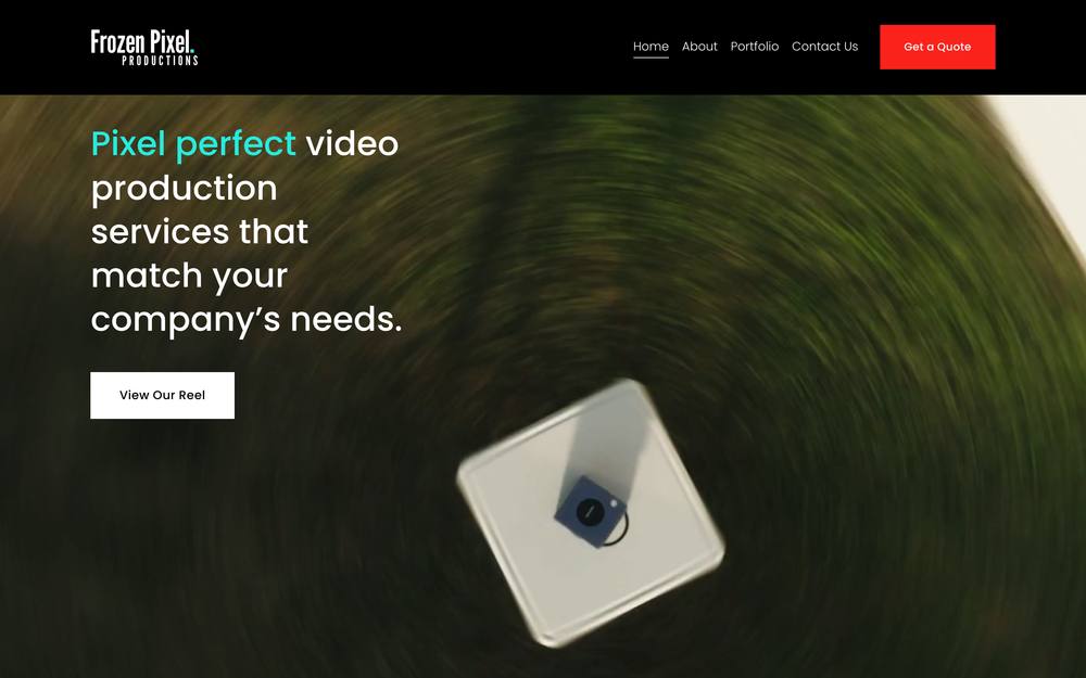 Frozen Pixel Productions website preview