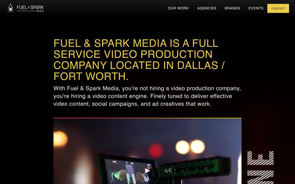 Fuel & Spark Media website preview