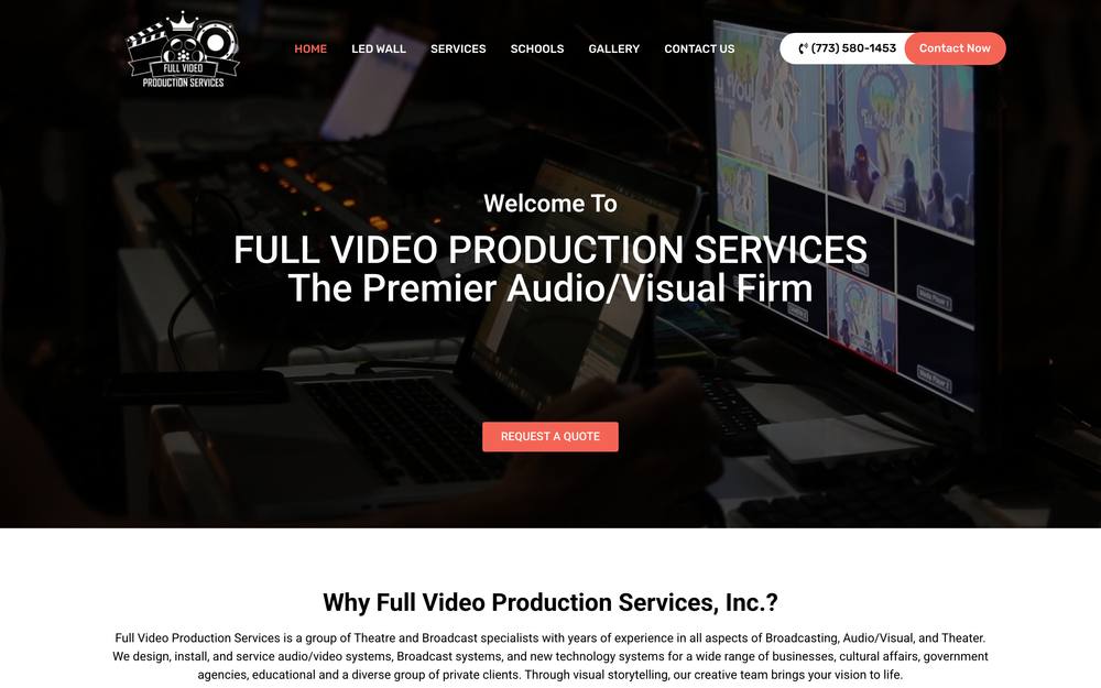 FULL VIDEO PRODUCTION SERVICES INC website preview