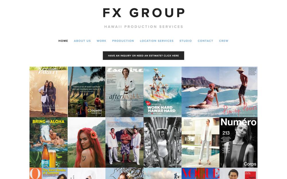 FX Group, LLC. website preview