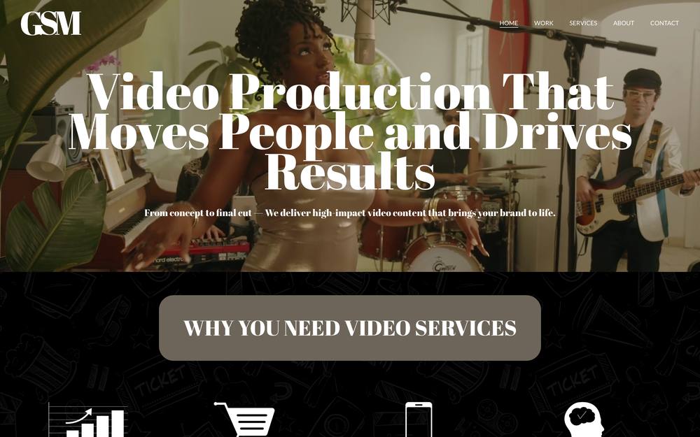 Gabe Sheffield Media website preview