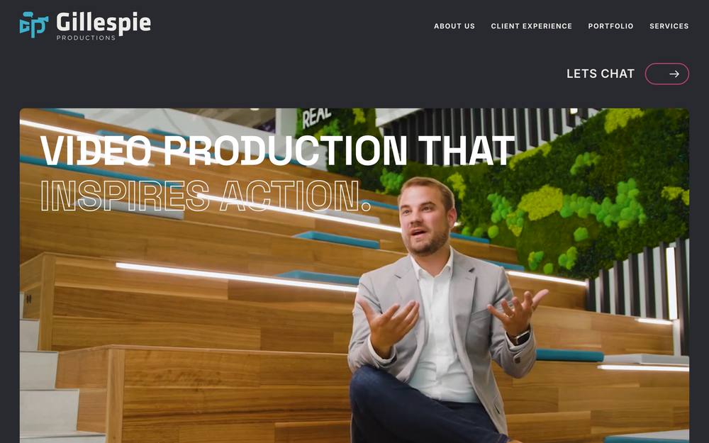 Gillespie Productions website preview