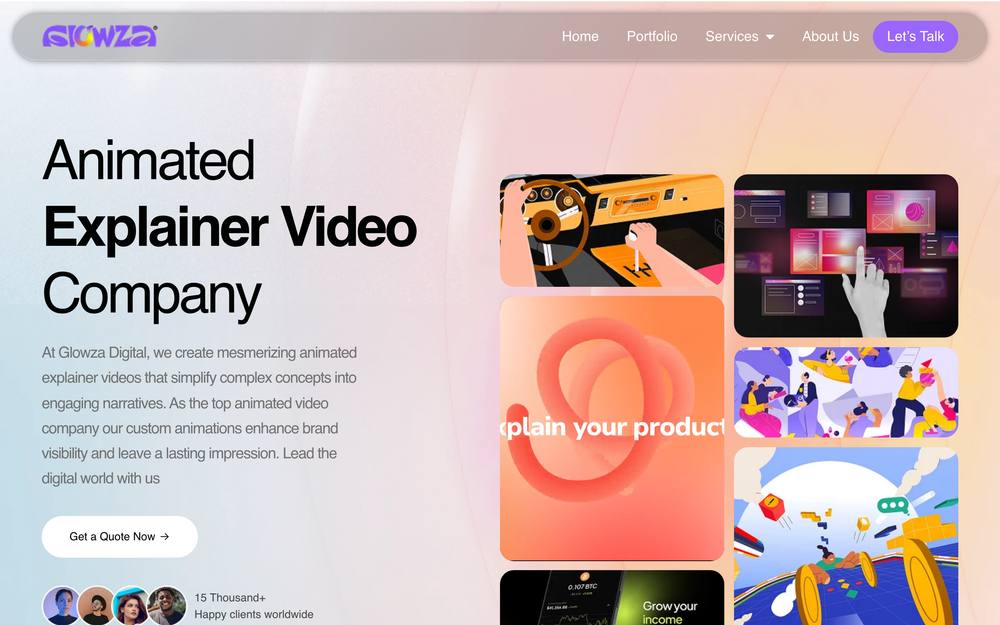 Glowza Digital website preview