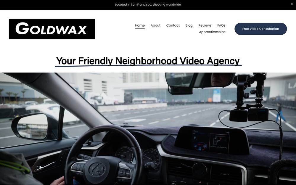 Goldwax website preview
