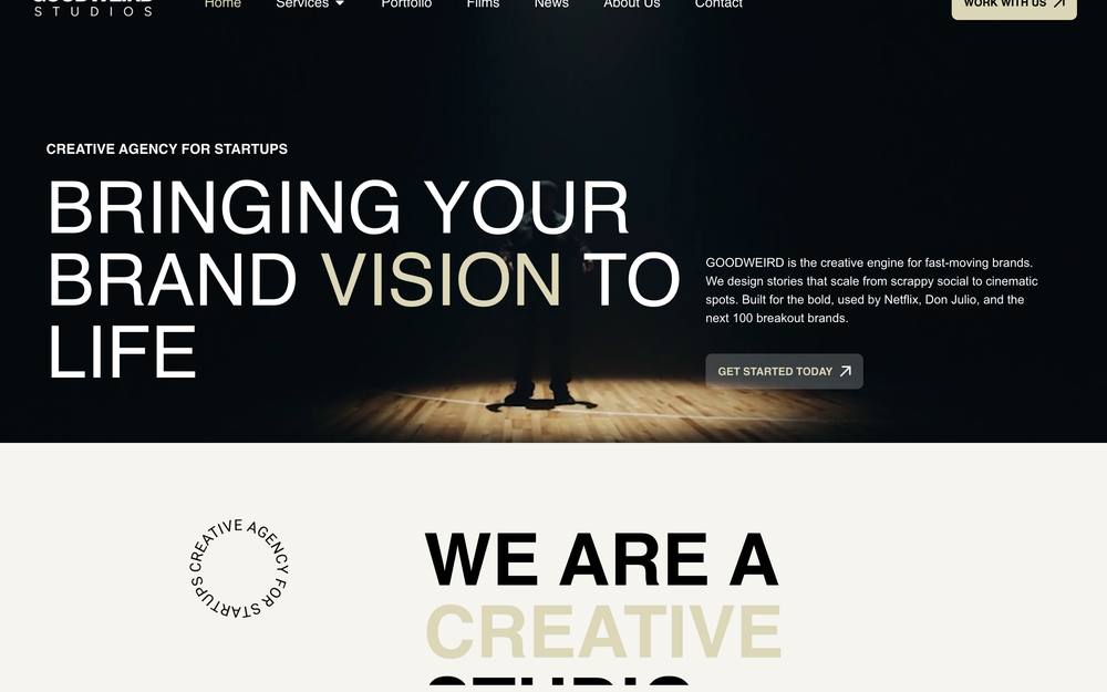 GOODWEIRD Studios website preview