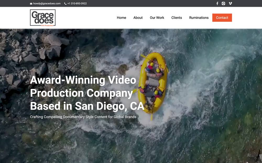 Grace does Film Production website preview